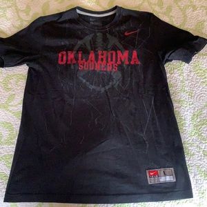 Oklahoma Sooners football black Nike t shirt.